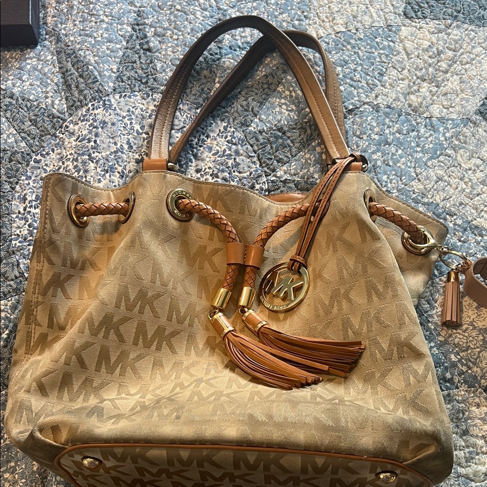 Michael Kors Brown Logo Shoulder Bag